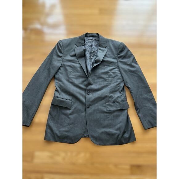 BLACK LABEL Ralph Lauren Wool Blazer Grey Size 42R Sport Coat Notch Lapel - Picture 2 of 14
